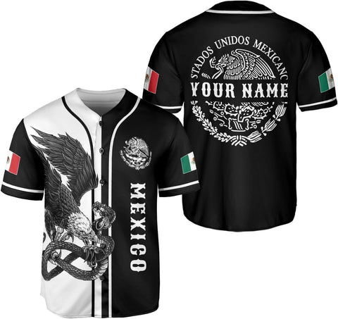 RoyalBro Personalized Mexico Baseball Jersey, Mexican Jersey for Men & Women, Mexican Flag Jersey, Mexico Shirt Camisa