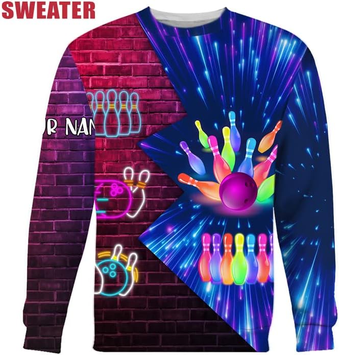 Personalized 3D All Over Print Bowling T Shirt, Men Bowling Shirts, Women Bowling Tshirt, Bowling Team Uniform, Bowling