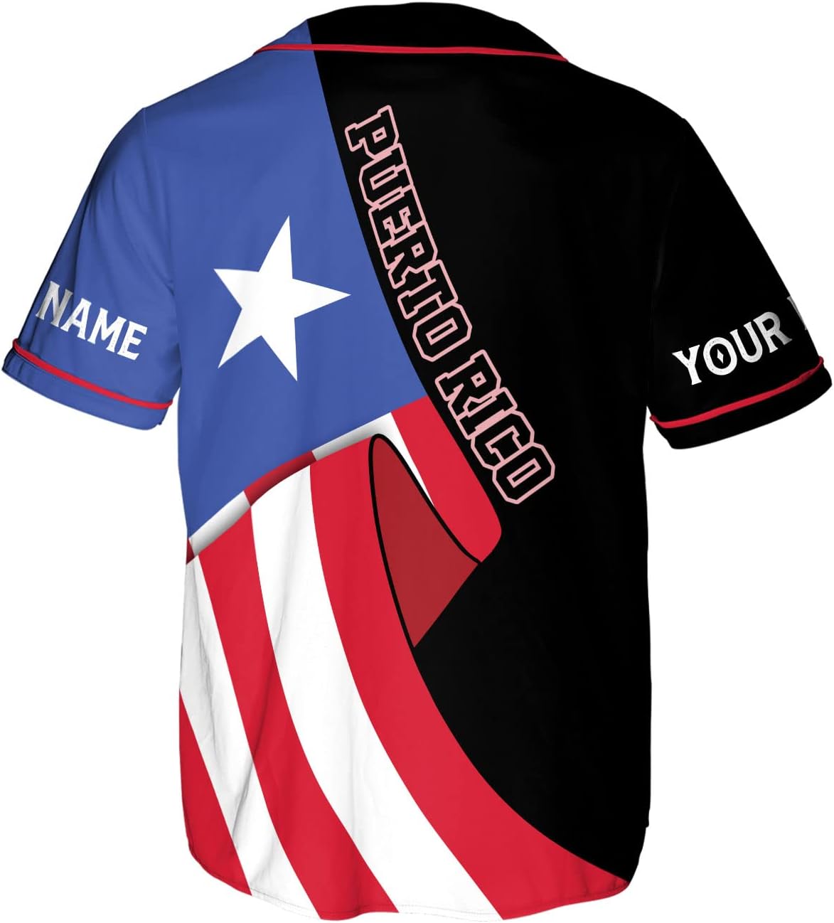 Mostefy Personalized Puerto Rico Baseball Shirt, Customized Team Name Puerto Rican Baseball Jersey for Men and Women S-5XL