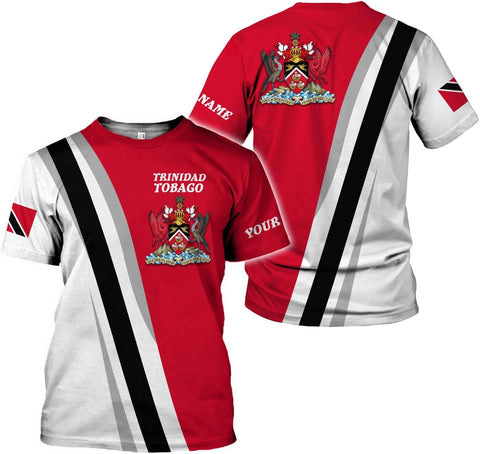 Artparel Personalized Trinidad and Tobago Shirt Trinidad and Tobago Coat of Arms Flag ShirtsTrinidad and Tobago Crest