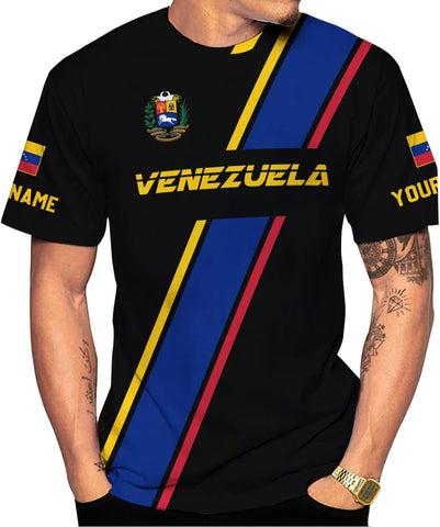 Royal Fight Personalized Coat of Arms Shirt with Venezuela Flag - Pride Shirts for Men & Women