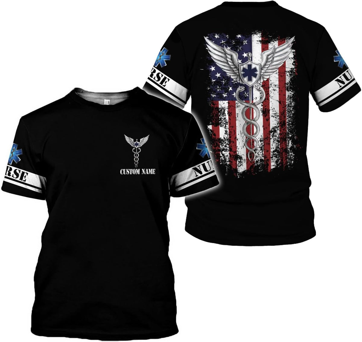 MoonArt Personalized Name Nurse Shirt Nurse Gifts Nurse Graduation Gift Funny Nurse T-Shirt Gift, Nursing Emergency Shirts