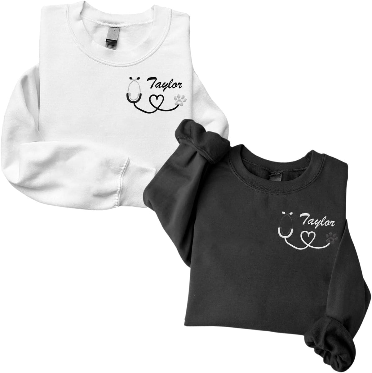 Personalized Veterinarian Embroidered Sweatshirt, Custom Vet Tech Shirt, Veterinary Technician Week Gifts, Veterinary Gifts