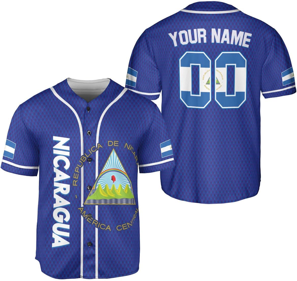 Personalized Nicaragua Baseball Jersey, Custom Nicaragua Baseball Jersey for Men & Women, Nicaraguan Camisas Shirt