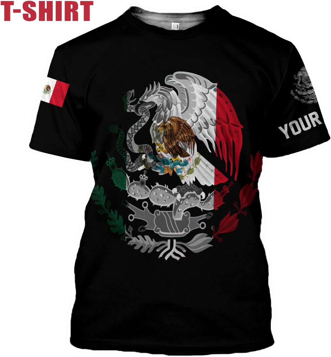 Personalized Name Eagle Mexico 3D Mexiccan Sudadera De Mexico Hombre Unisex Hoodie, T Shirt, Zip Up Hoodie, Sweatshirt For Men Women AD71 Multicolor