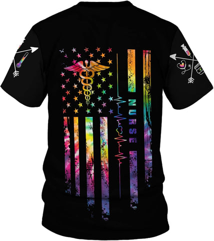 Custom Er Nurse Shirts for Women Future Nurse Shirt 3D Nursing Shirts for Nurses Emergency Nurse Shirt CNA Shirts CNA Shirt