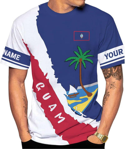 MoonArt Personalized Guam Shirt - Guahan Pride Tshirt for Men & Women - Guam Gifts Tee