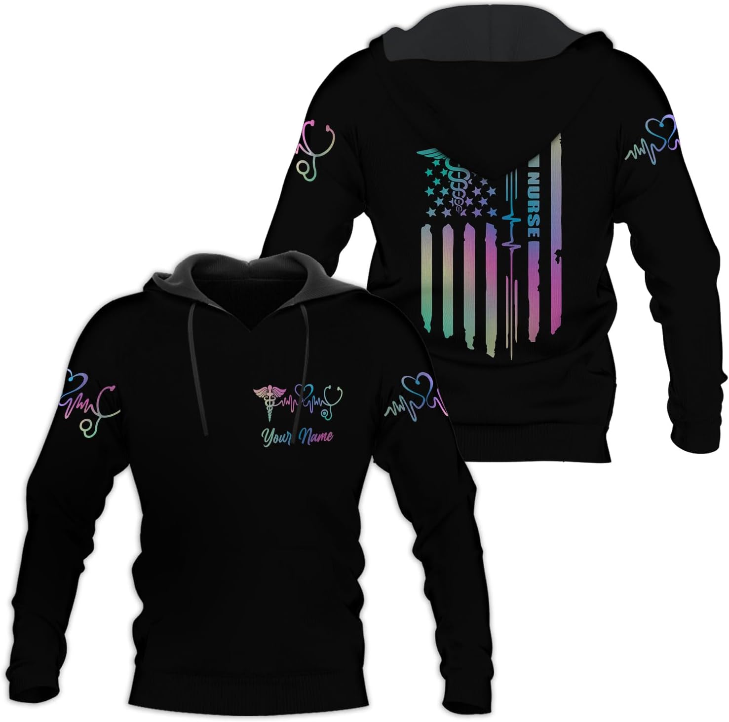 MoonArt Personalized Name Nurse Shirt Nurse Gifts Nurse Graduation Gift Funny Nurse T-Shirt Gift Nursing Emergency Shirts