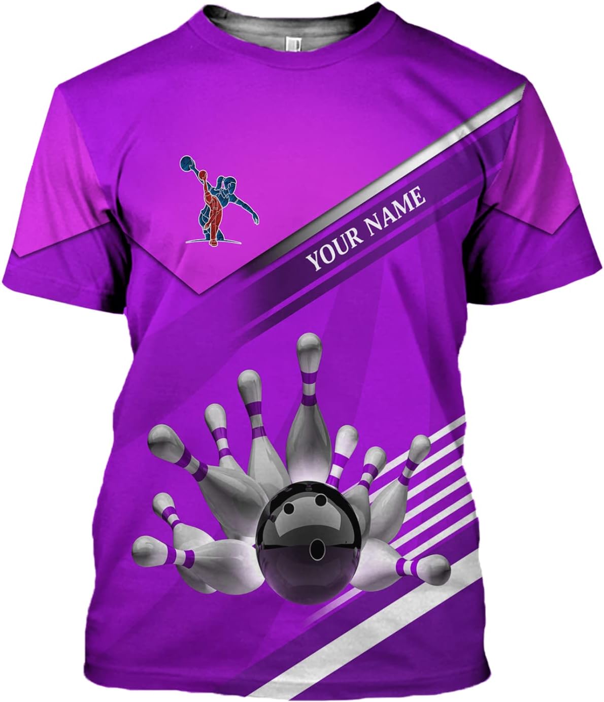 LightHuy Personalized Bowling Shirts for Men and Women 3D, Bowling Shirts with Name, Custom Bowling Shirts Gift for Bowling Lover2