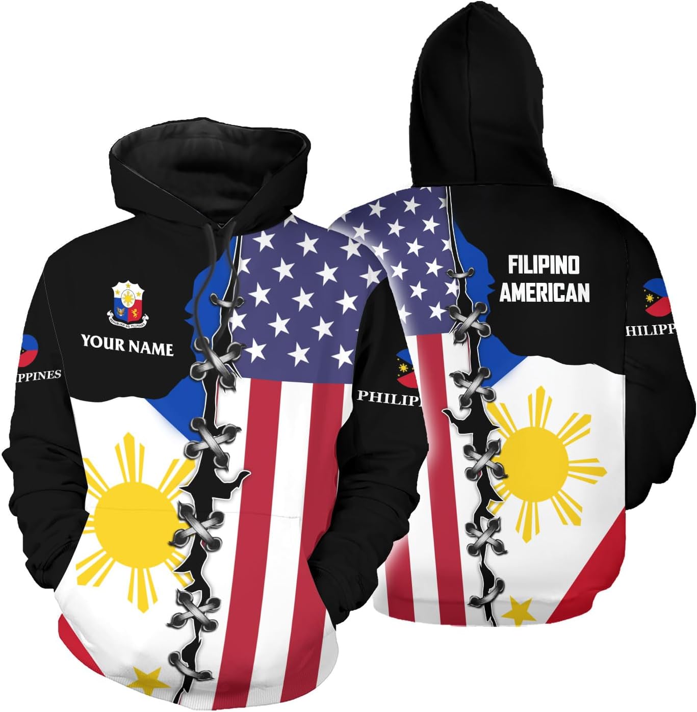 Custom Philippine 3D Shirt Men Women, Philippine T-Shirt Hoodies Filipino Flag Pinoy Shirt, Philippines Traditional Clothing