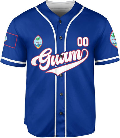 Parvii Personalized Guam Baseball Jersey Shirt, Guam Jersey, Guahan Flag Jersey, Guam Islander Pride Jersey for Men & Women