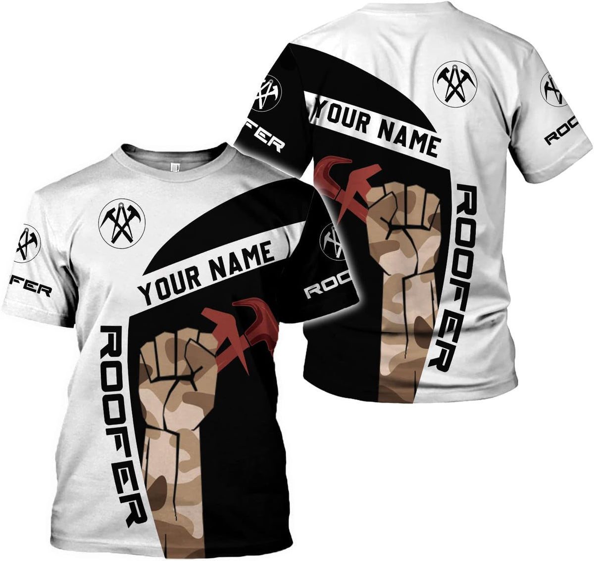 Personalized Roofer Tshirt, Roofing Shirt Men, Gift for Roofer 3D All Over Printed Tshirt, Gift for Father's Day and Birthday
