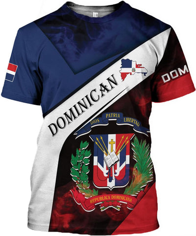 MoonArt Personalized Dominican Republic Shirts 3D, Republica Dominicana Tshirt, Gift Dominican Republic Flag Proud T Shirt