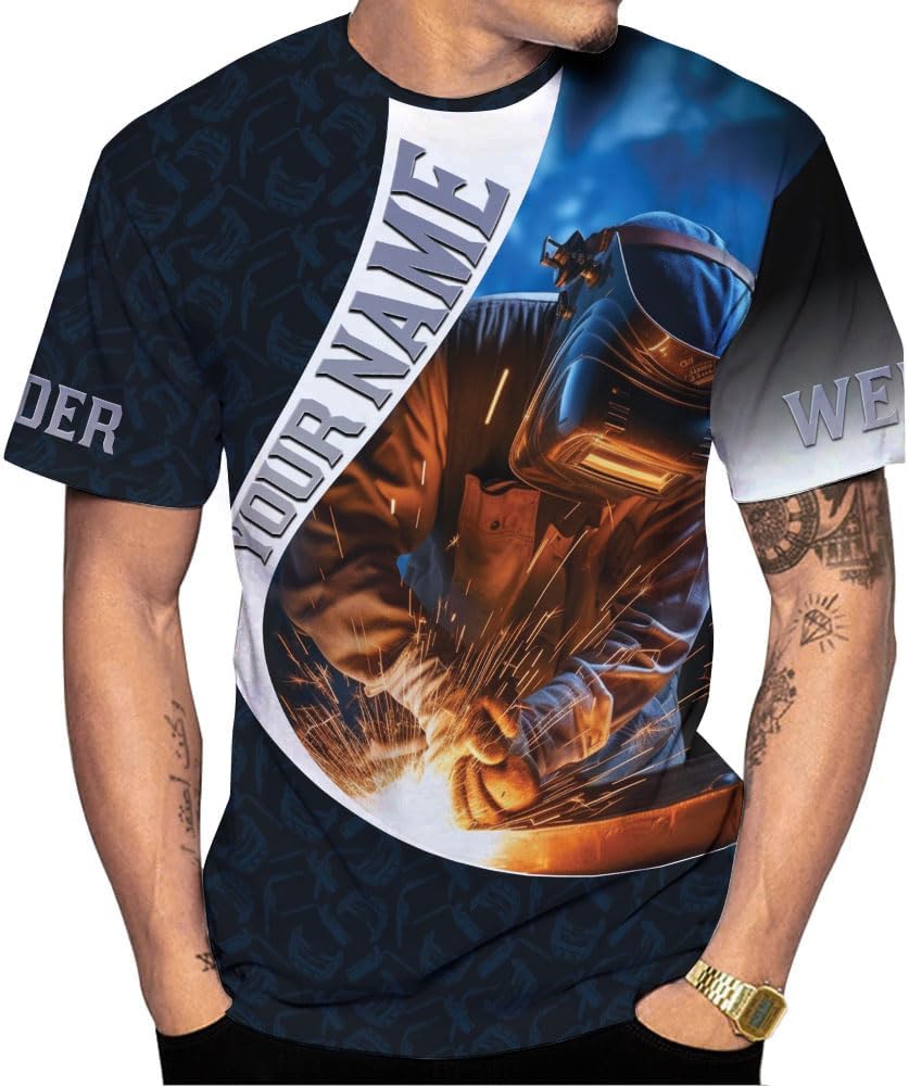 MAPrints Personalized Welder Hoodies, Welder 3D Hoodie Welding Shirt Hoodie, Tshirt, Zip Hoodie, Sweatshirt For Men Women (WD 10)