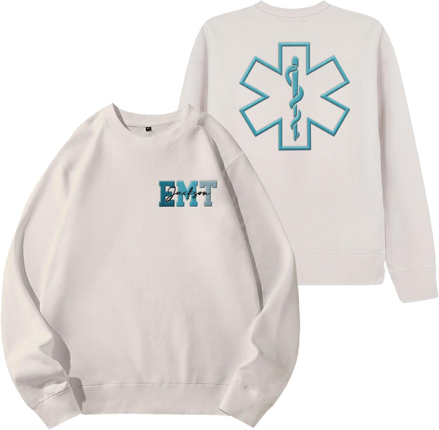 Mostprints Personalized Name Embroidered EMS, EMT, Paramedic Sweatshirts, Shirts, Hoodies Unisex for Men, Women Full Size