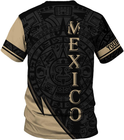 Paniprints Personalized Name Mexican Shirts for Men, Customized Mexico Shirts for Men, Mexico Shirts for Women Mexico Flag