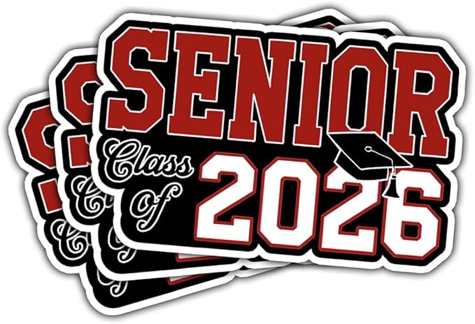 3PCS Senior 2026 Sticker 3in, Sticker for Student 2026 Senior Stickers, Decoration for Laptop Bottle Tablet Case