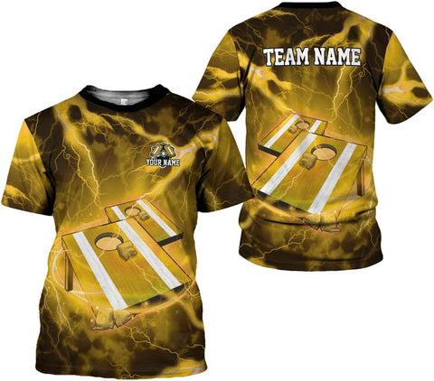 Artparel Personalized Cornhole 3D Player T-Shirt for Team Uniform Funny Gift Men Women