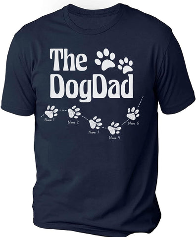Personalized Dog Dad Shirts for Men, Best Dog Dad Ever Tshirt Gifts Fathers Day, Custom Funny Dogfather T-Shirt (TS16)