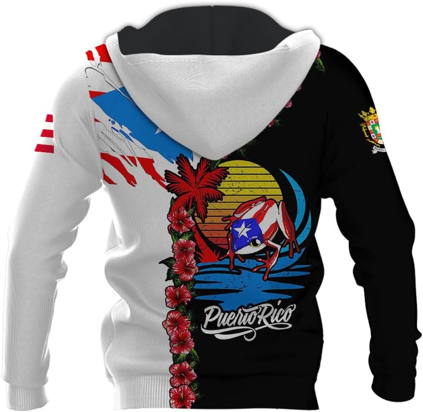 Suseaz Personalized Puerto Rico Shirts, Puerto Rican Pride Flag Tshirt Hoodie for Men and Women, Camisa Puerto Rico Shirt