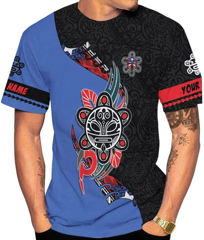 Woseprints Personalized Name Puerto Rico 3D Shirt, Puerto Rico Flag T-Shirt for Men & Women