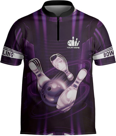 mostprints Personalized Bowling Jersey Gift 3D Custom Bowling Shirts for Team Name Bowl Bowler Shirt Unisex Cool Men Women