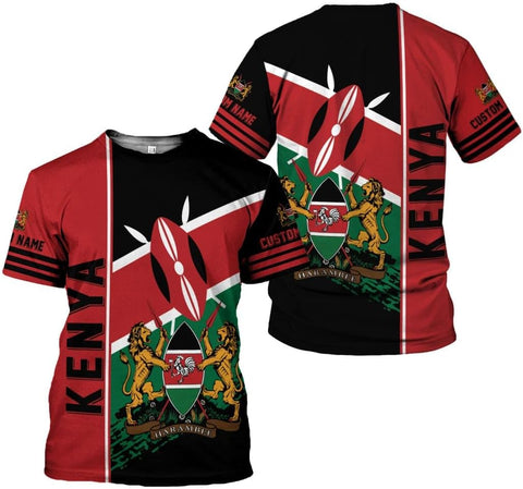 Personalized Kenya Flag 3D Shirts - Kenyan Pride Gift