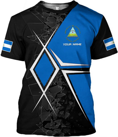 Personalized Nicaragua Shirt Custom Nicaragua Flag Lion Shirt for Men & Women Nicaraguan Camisas T-Shirt, Nicaragua Tshirt