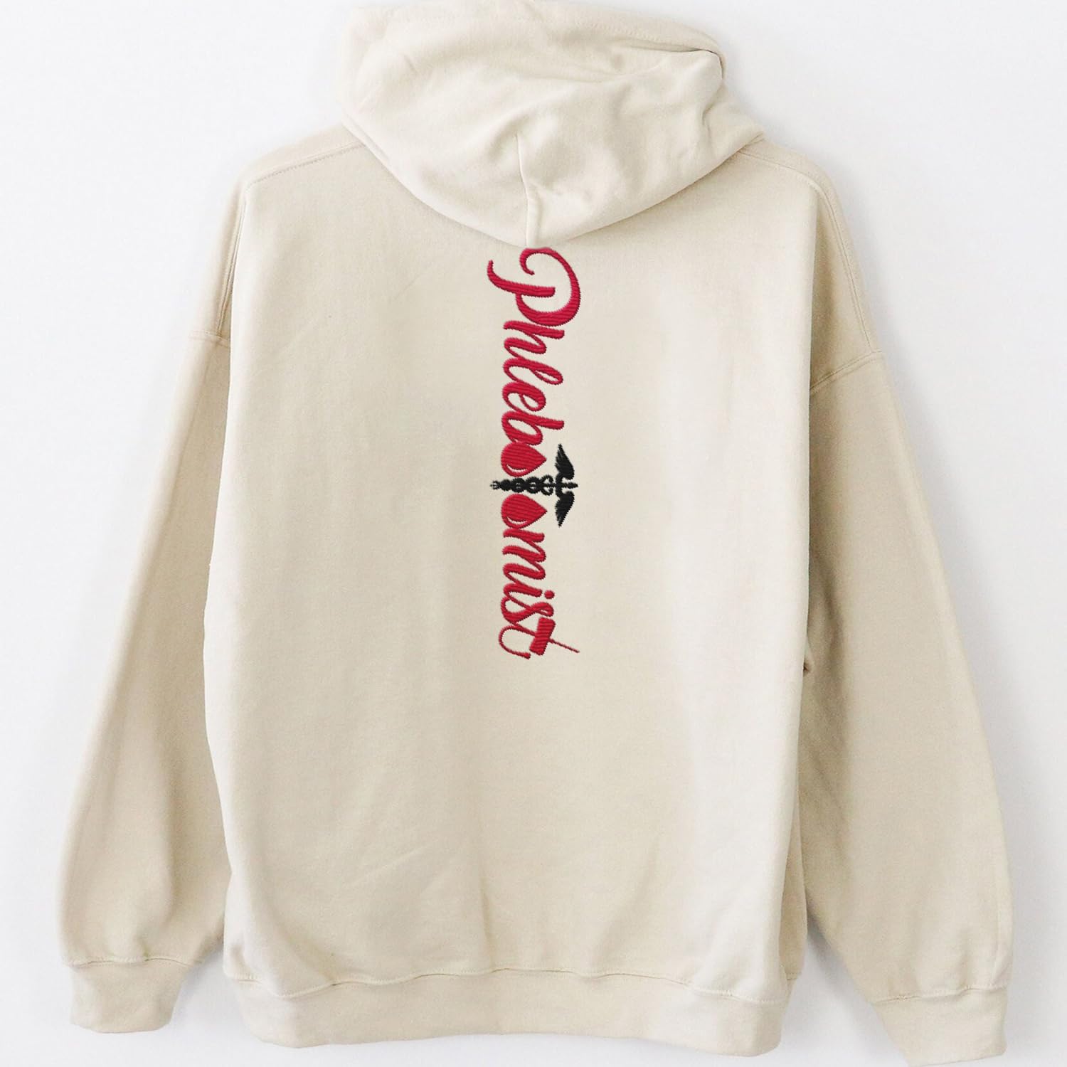 Leeprints Personalized Phlebotomist Embroidered Sweatshirt USA Phlebotomy Nurse Syringe Hospital Hoodie Phlebotomy Tech