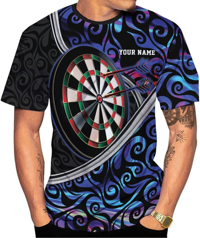 Mostprints Personalized Name Dart Shirts 3D, Mens Dart Shirts, Dart Shirts for Teams, Funny Dart T-Shirts for Men and Women