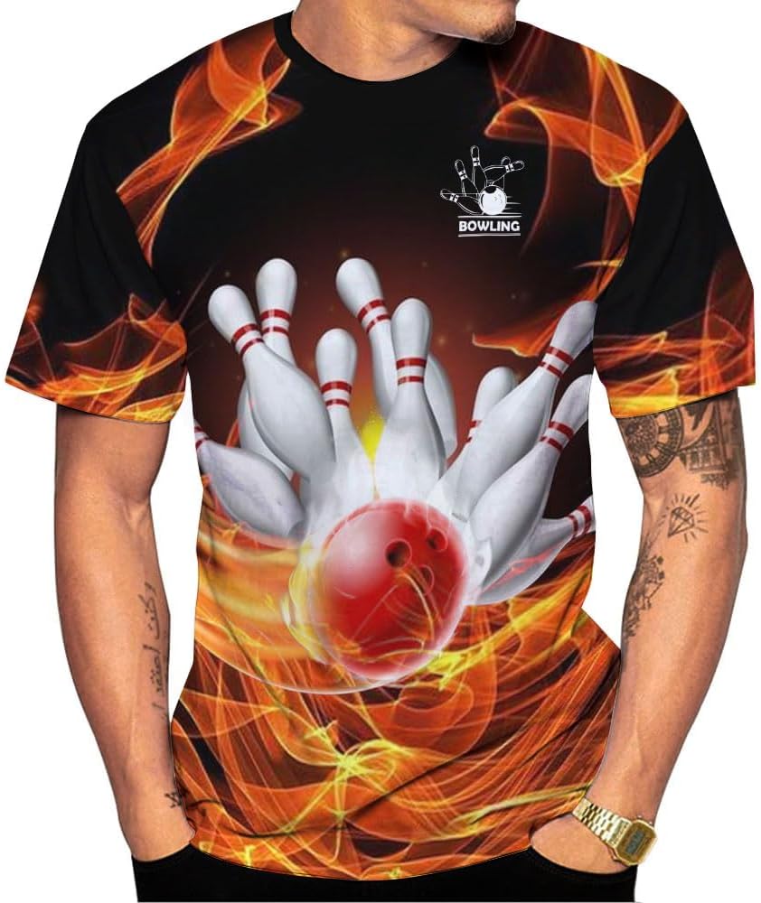 Pretyprints Personalized Bowling Shirt - Custom Bowling Gift for Women & Men