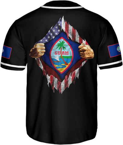 Parvii Personalized Guam Baseball Jersey Shirt, Guam Jersey, Guahan Flag Jersey, Guam Islander Pride Jersey for Men & Women