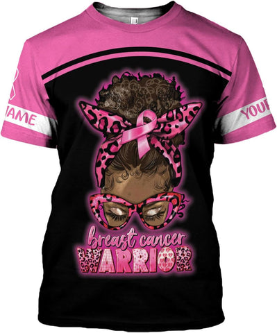 Mostprints Personalized Name Breast Cancer Shirts for Women 3D, Breast Cancer Shirt, Breast Cancer Gifts for Women S-5XL