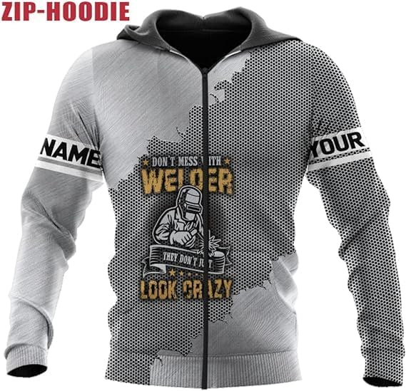 MAPrints Personalized Welder Hoodies, Welder 3D Hoodie Welding Shirt Hoodie, Tshirt, Zip Hoodie, Sweatshirt For Men Women