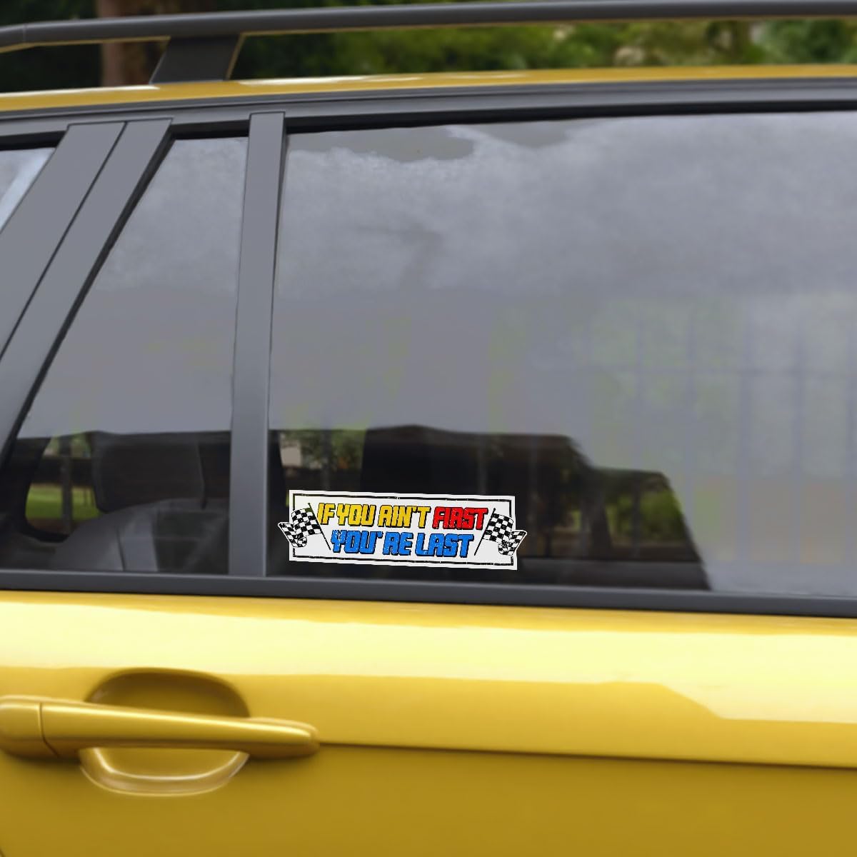 3 Pcs If You Ain't First You're Last Sticker, If You Aint First Youre Last, If You Ain't First You're Last, If You Aint First You're Last Racing Quote Removable Stickers for Truck Car Helmet 5"x5"