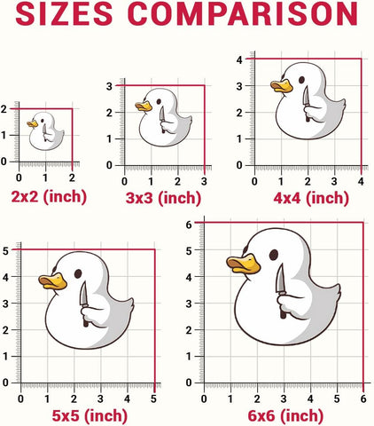 3 Pcs Duck Around and Find Out Sticker, Duck with Knife Sticker, Cute Duck Fuck Around and Find Out FAFO Sticker- Vinyl Sticker 3 Inches for Water Bottles Laptop Phone Car Window Helmet