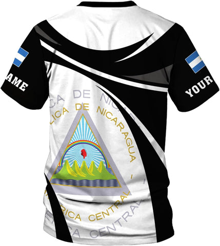 Rivelus Personalized Nicaragua Shirt 3D, Nicaragua Flag Shirts, Nicaraguan Camisas T-Shirt, Unisex Shirts for Men Women