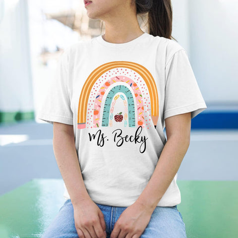 Personalized Teacher Shirts, Custom Teacher Shirt for Women, Cute Teacher T-Shirt, Gift Idea for Teacher, Teaching Shirt Tee