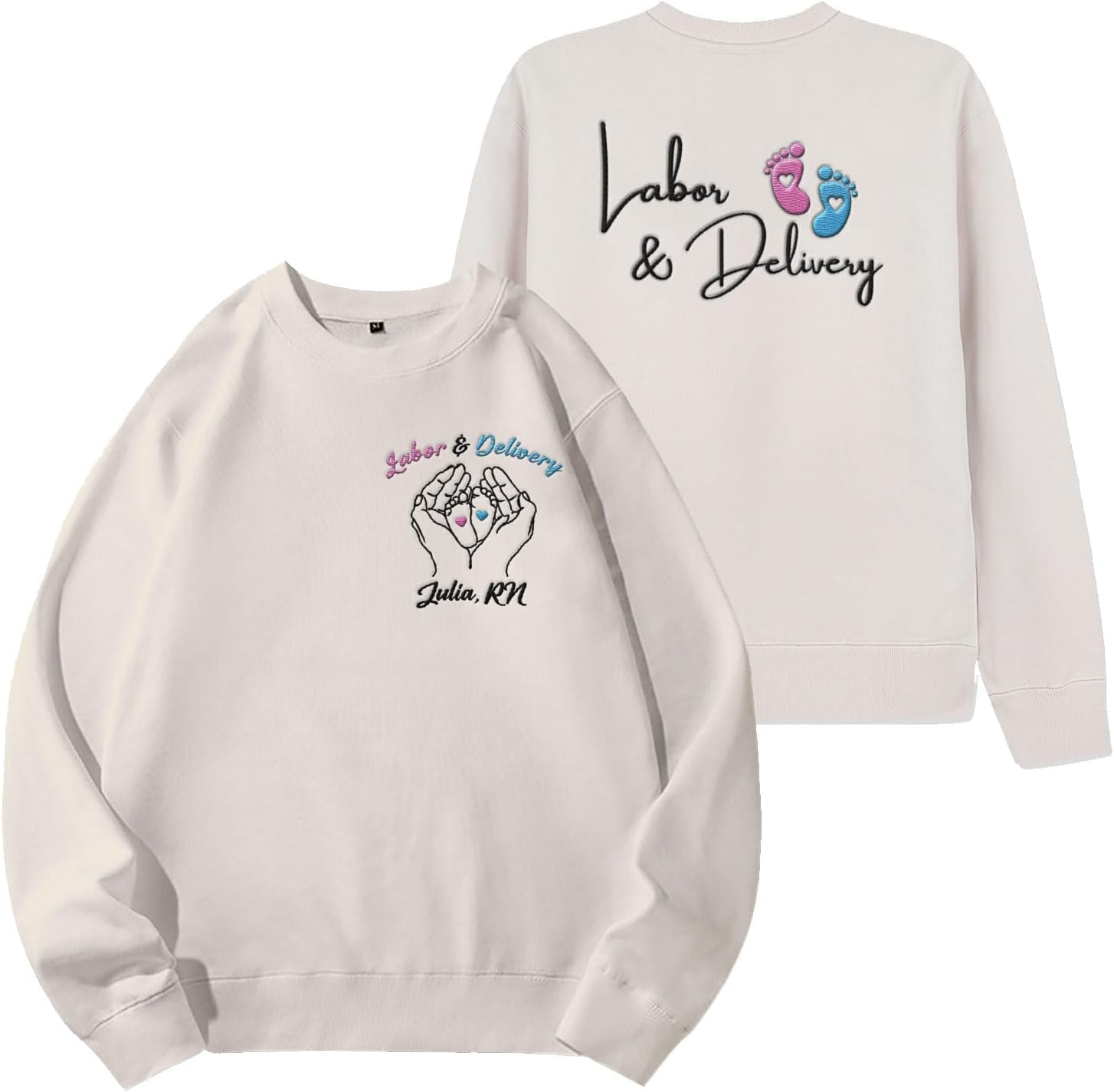 Leeprints L&D Sweatshirt, Personalized LD Shirt, Nurse Appreciation Gift