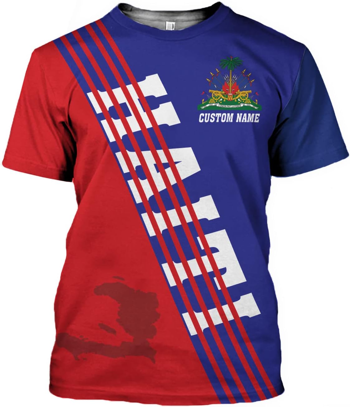 Personalized Haiti 3D Shirt, Haitian Flag Shirt, Haitian Shirt for Women, Haitian Outfit for Men, Ayiti 1804 Haitian Pride
