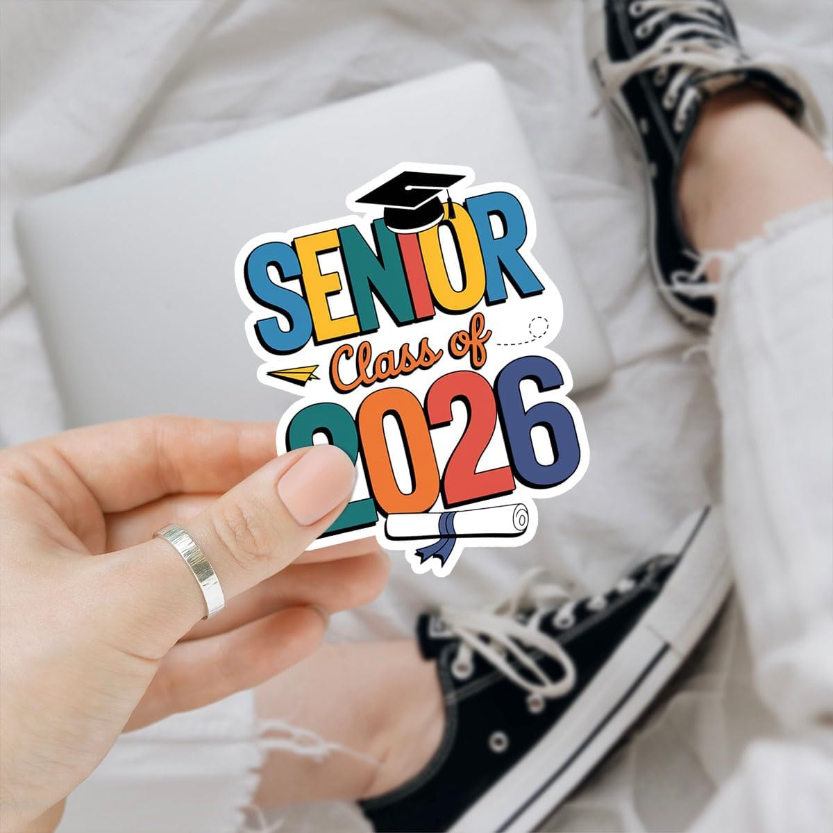 Senior Class of 2026 Stickers, Graduation 2026 gift, 3 inches Waterproof Vinyl Sticker for Book Laptop Water Bottle Phone Case