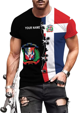 Vybonz Personalized Dominican Republic Shirts 3D, Republica Dominicana Tshirt, Dominican Republic Flag Shirt