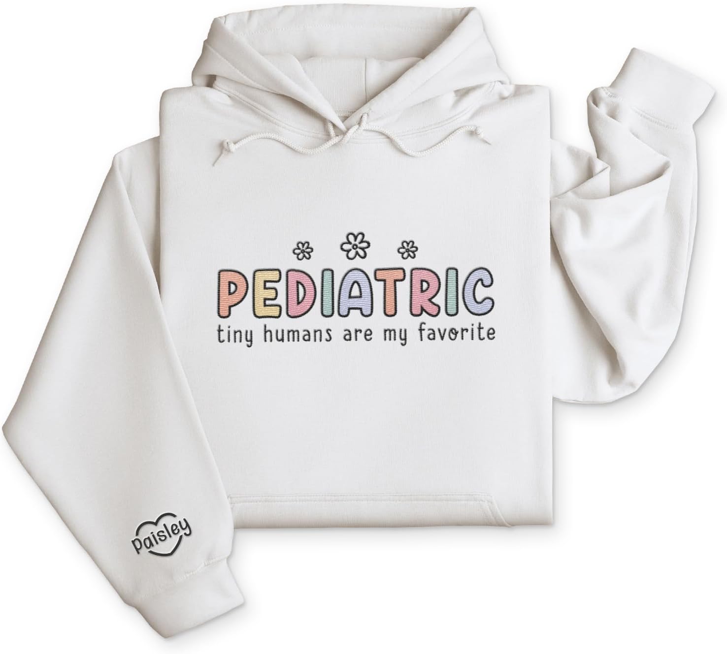 Custom Pediatric Nurse Embroidered Sweatshirt For Women, Personalized Registered Picu Nurse Crewneck Sweatshirt Hoodies