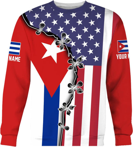 Personalized Cuba 3D Tshirt, Cuban Flag Shirts for Women Men, Cuba Clothes, Pride Cubanita T-Shirt, Cuba Tee Shirt (HD359)