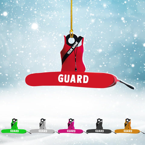 Personalized Lifeguard Ornament, Lifeguard Gift Christmas 2024 Life Guard Ornament Lifesaver Ornament, Lifeguard Gift Ideas for Women Girl Kids, Officially Licensed Hot Lifeguard (Style 10)