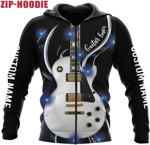 Personalized Name Guitar Shirt 3D, Customized Guitar Shirts for Men, Unisex Guitar Shirts Music Music Lover, Guitar Lover