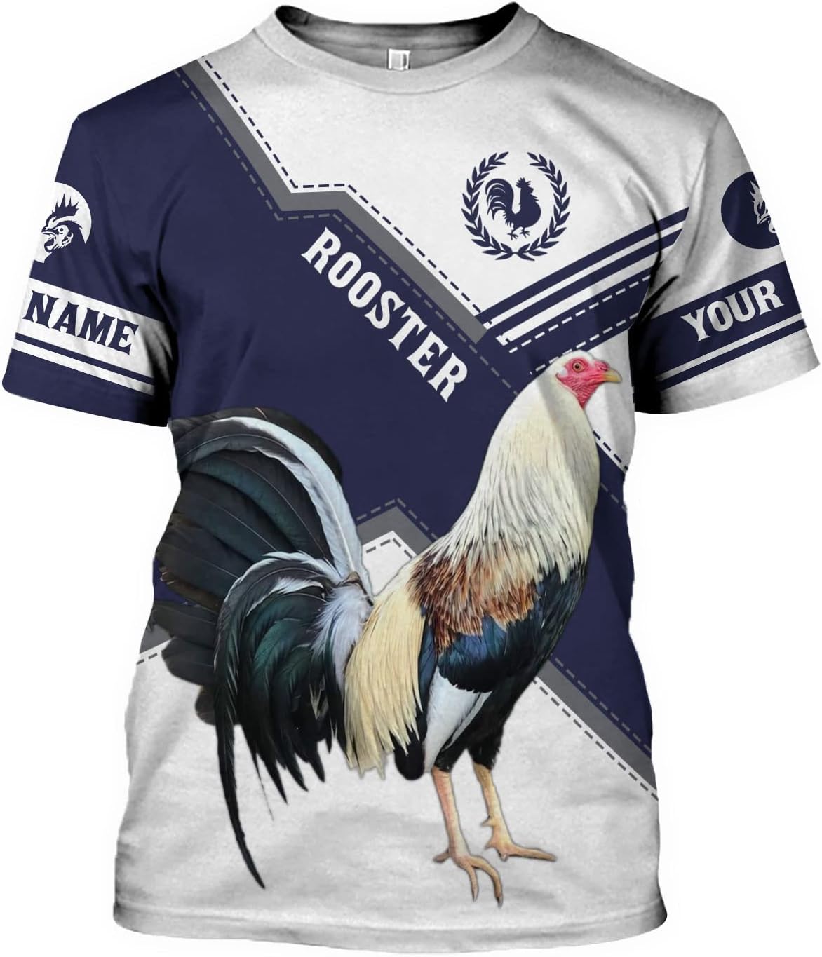 Mostprints Personalized Name Rooster Shirt 3D, Rooster Shirts for Men, Chicken tshirts shirts for women, Funny Chicken shirts