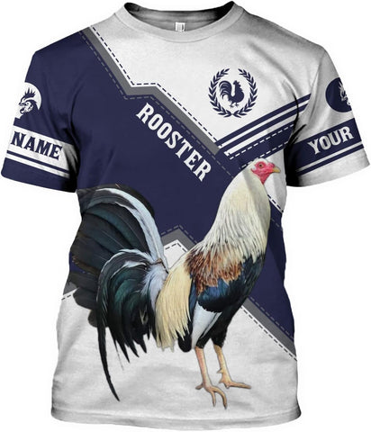 Mostprints Personalized Name Rooster Shirt 3D, Rooster Shirts for Men, Chicken tshirts shirts for women, Funny Chicken shirts
