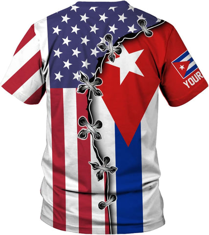Personalized Cuba 3D Tshirt, Cuban Flag Shirts for Women Men, Cuba Clothes, Pride Cubanita T-Shirt, Cuba Tee Shirt (HD359)