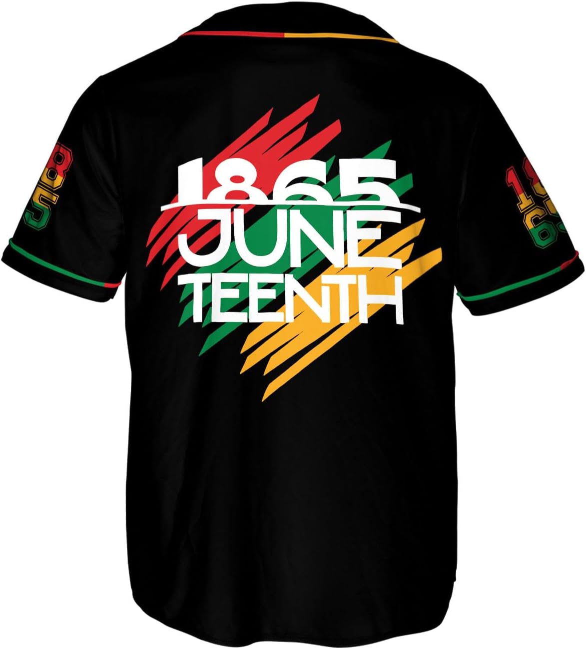 AOVL Custom Juneteenth Baseball Jersey Shirt Flag Independence Day Freeish Since 1865 Black History Month Pride Freeish Shirt